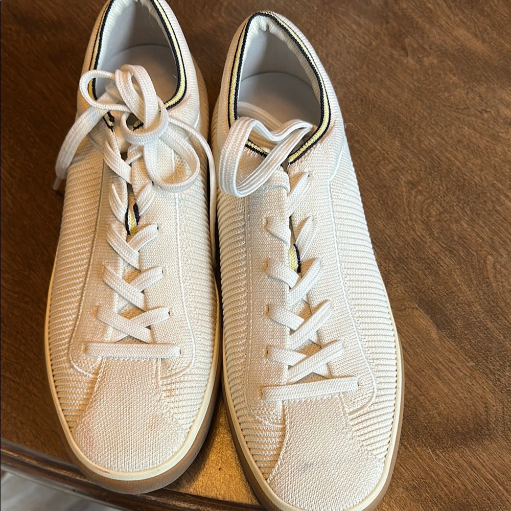 Rothy’s -Stylish White Lace-Up Sneakers